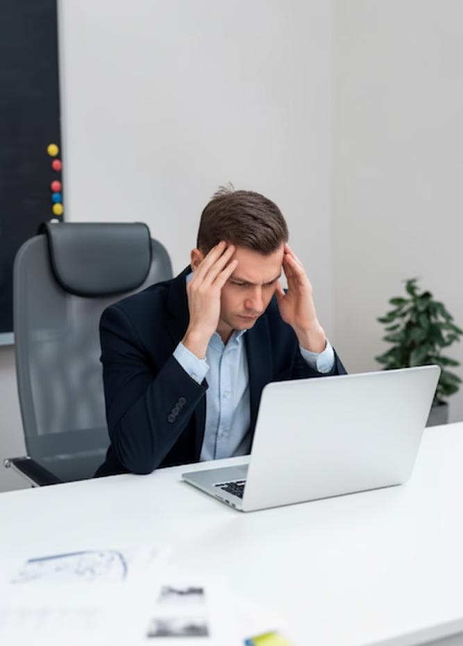 Hombre estresado